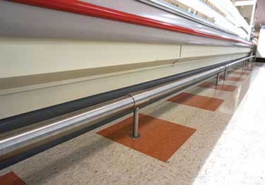 mccue cartstop stainless steel rail