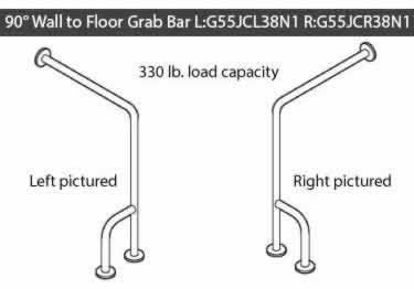 grab bars stainless steel wall to floor