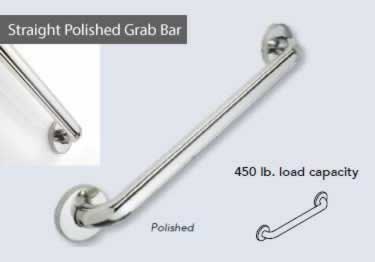 grab bars straight stainless steel