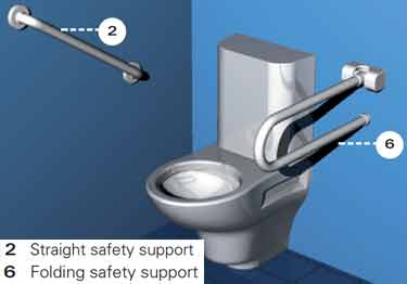 grab bars straight stainless steel