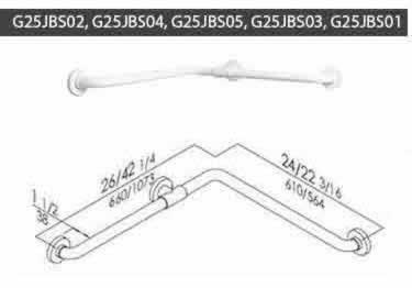 grab bars colored angled folding