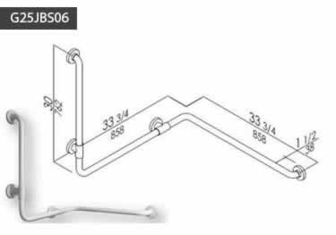 grab bars colored angled folding