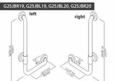 grab bars colored angled folding