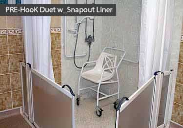 shower curtains hookless