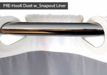 shower curtains hookless