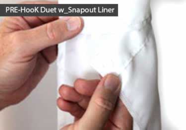 shower curtains hookless