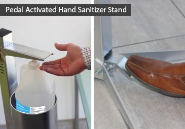 free standing hand sanitizer dispenser