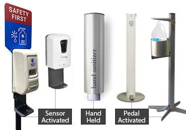 free standing hand sanitizer dispenser