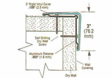 corner guards aluminum retainer