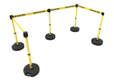 crowd barrier cart retractable 5